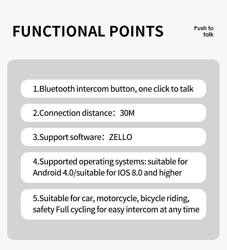 Wireless Btv PTT Control Button for ZELLO: Seamless Voice Communication!